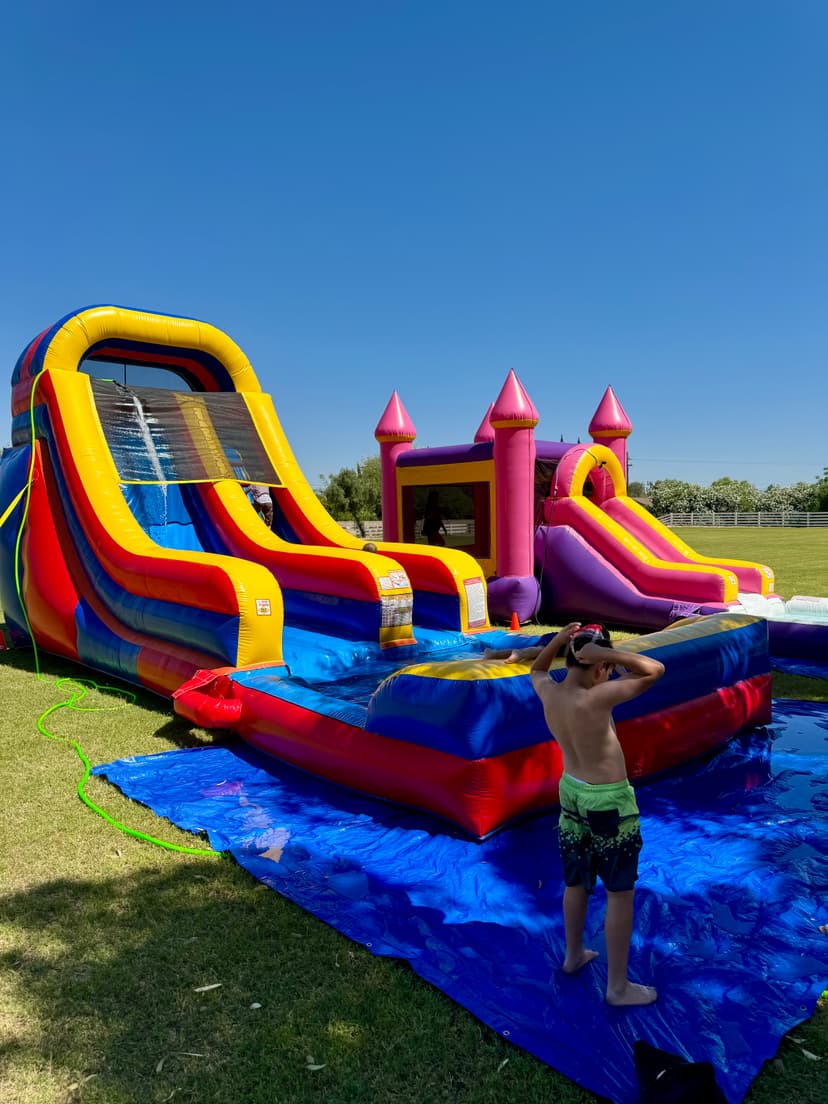 Colorful bounce house in Arizona